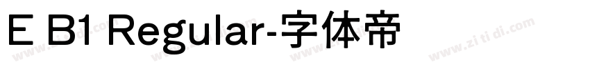 E B1 Regular字体转换